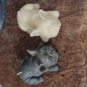 French bulldog candle